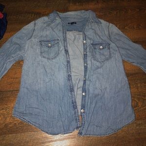 soft denim cardigan
